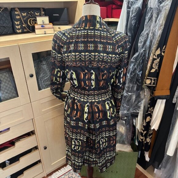 Gucci Vibrant Printed Coat Size 42 - Picture 4 of 13